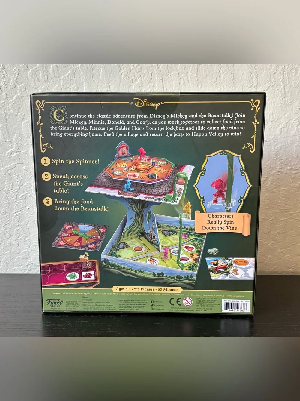 New Sealed Exclusive Retired Disney Mickey and The Beanstalk Kids Board Game